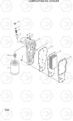 9180 LUBRICATING OIL COOLER HDF35/45AII, Hyundai