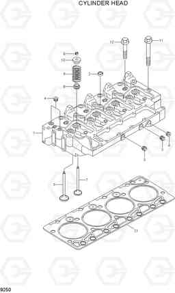 9250 CYLINDER HEAD HDF35/45AII, Hyundai