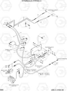 3060 HYDRAULIC PIPING 3 HDF50/70III, Hyundai
