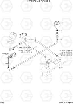 3070 HYDRAULIC PIPING 4 HDF50/70III, Hyundai