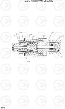 4070 MAIN RELIEF VALVE ASSY HDF50/70III, Hyundai