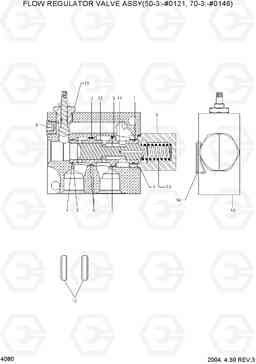 4080 FLOW REGULATOR VALVE ASSY(-#0121,-#0146) HDF50/70III, Hyundai