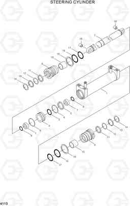 4110 STEERING CYLINDER HDF50/70III, Hyundai