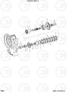 6080 COUPLING 3 HDF50/70III, Hyundai