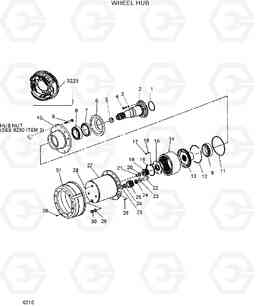 6210 WHEEL HUB HDF50/70III, Hyundai