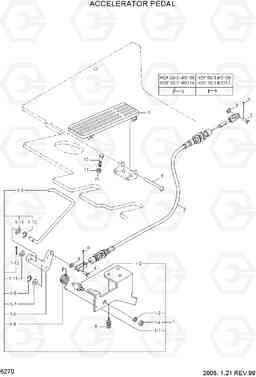 6270 ACCELERATOR PEDAL HDF50/70III, Hyundai