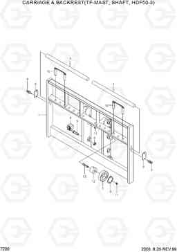 7200 CARR & BACKREST(TF-MAST,SHAFT,HDF50-3) HDF50/70III, Hyundai