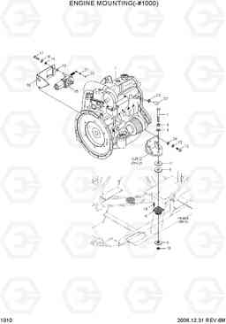 1010 ENGINE MOUNTING(-#1000) HDF50/70-7, Hyundai