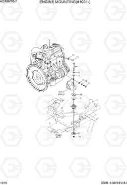 1015 ENGINE MOUNTING(#1001-) HDF50/70-7, Hyundai