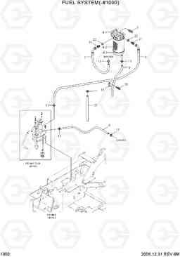 1050 FUEL SYSTEM(-#1000) HDF50/70-7, Hyundai