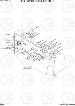 2045 DASHBOARD HARNESS(#1001-) HDF50/70-7, Hyundai