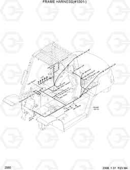 2055 FRAME HARNESS(#1001-) HDF50/70-7, Hyundai