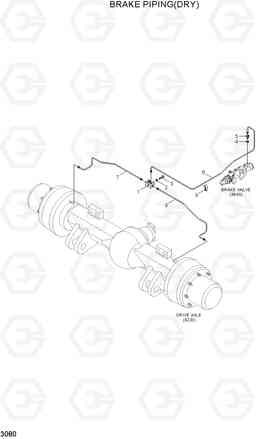 3080 BRAKE PIPING(DRY) HDF50/70-7, Hyundai