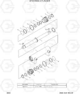 3B20 STEERING CYLINDER HDF50/70-7, Hyundai