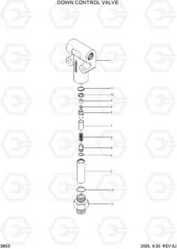 3B50 DOWN CONTROL VALVE HDF50/70-7, Hyundai