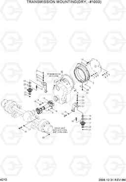 4210 TRANSMISSION MOUNTING(DRY,-#1000) HDF50/70-7, Hyundai