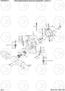 4211 TRANSMISSION MOUNTING(DRY,#1001-) HDF50/70-7, Hyundai