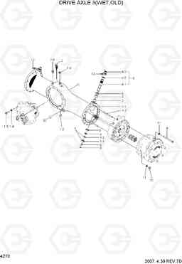 4270 DRIVE AXLE 3(WET,OLD) HDF50/70-7, Hyundai