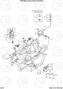 6010 FRAME SUB ASSY(-#1000) HDF50/70-7, Hyundai