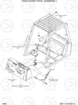 6043 HEAD GUARD TOTAL SUB(#1001-) HDF50/70-7, Hyundai