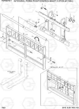 7051 INTEGRAL FORK POSITIONER(V-MAST,5.0TON) HDF50/70-7, Hyundai