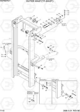 7110 OUTER MAST(TF-MAST) HDF50/70-7, Hyundai