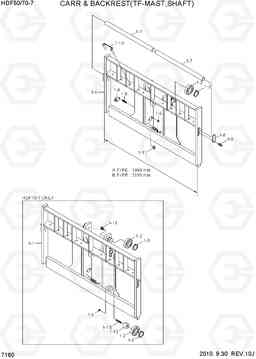 7160 CARR & BACKREST(TF-MAST,SHAFT) HDF50/70-7, Hyundai