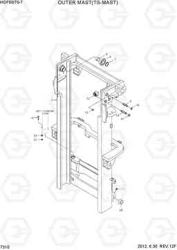 7310 OUTER MAST(TS-MAST) HDF50/70-7, Hyundai