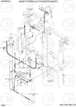 7340 MAST HYD PIPING(TS-MAST) HDF50/70-7, Hyundai