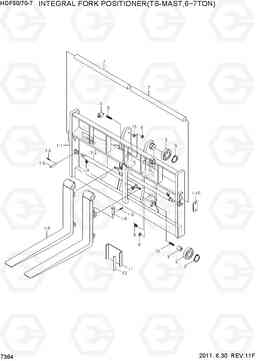 7364 INTEGRAL FORK POSITIONER(TS-MAST,6~7TON) HDF50/70-7, Hyundai