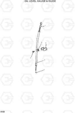 9150 OIL LEVEL GAUGE & GUIDE HDF50/70-7, Hyundai