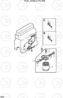 9200 FUEL HOSE & FILTER HDF50/70-7, Hyundai