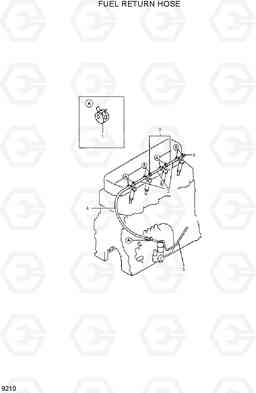 9210 FUEL RETURN HOSE HDF50/70-7, Hyundai