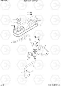 A060 ROCKER COVER HDF50/70-7, Hyundai