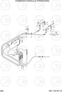 3065 STEERING HYDRAULIC PIPING(NEW) HDF50/70-7S, Hyundai