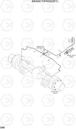 3080 BRAKE PIPING(DRY, EXPORT) HDF50/70-7S, Hyundai