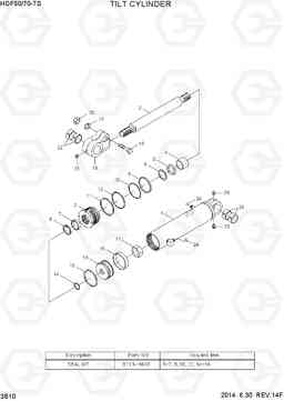 3B10 TILT CYLINDER HDF50/70-7S, Hyundai