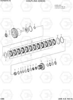 4380 COUPLING 3(NEW, 2 SPEED) HDF50/70-7S, Hyundai