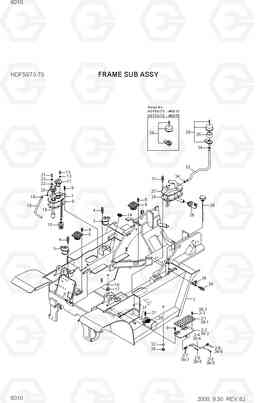 6010 FRAME SUB ASSY HDF50/70-7S, Hyundai