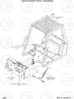 6043 HEAD GUARD TOTAL SUB(NEW) HDF50/70-7S, Hyundai