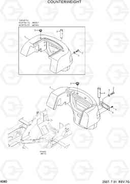 6080 COUNTERWEIGHT HDF50/70-7S, Hyundai