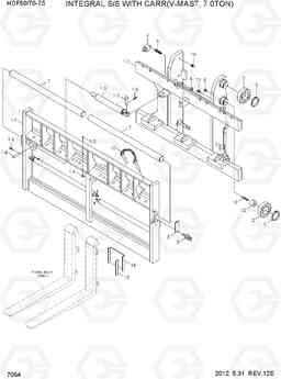 7054 INTEGRAL S/S WITH CARR(V-MAST,7.0TON) HDF50/70-7S, Hyundai