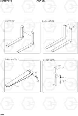 7060 FORKS HDF50/70-7S, Hyundai