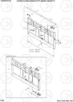 7160 CARR & BACKREST(TF-MAST,SHAFT) HDF50/70-7S, Hyundai