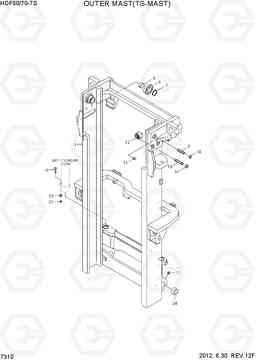 7310 OUTER MAST(TS-MAST) HDF50/70-7S, Hyundai