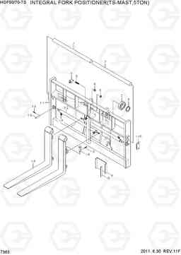 7363 INTEGRAL FORK POSITIONER(TS-MAST,5TON) HDF50/70-7S, Hyundai