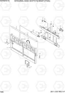 7365 INTEGRAL SIDE SHIFT(TS-MAST,5TON) HDF50/70-7S, Hyundai