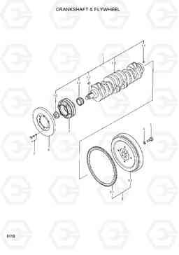 9110 CRANKSHAFT & FLYWHEEL HDF50/70-7S, Hyundai