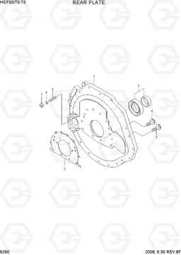 9290 REAR PLATE HDF50/70-7S, Hyundai