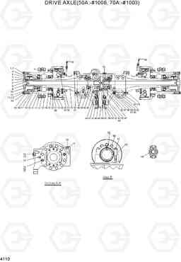 4110 DRIVE AXLE(50A:-#1006,70A:-#1003) HDF50/70A, Hyundai